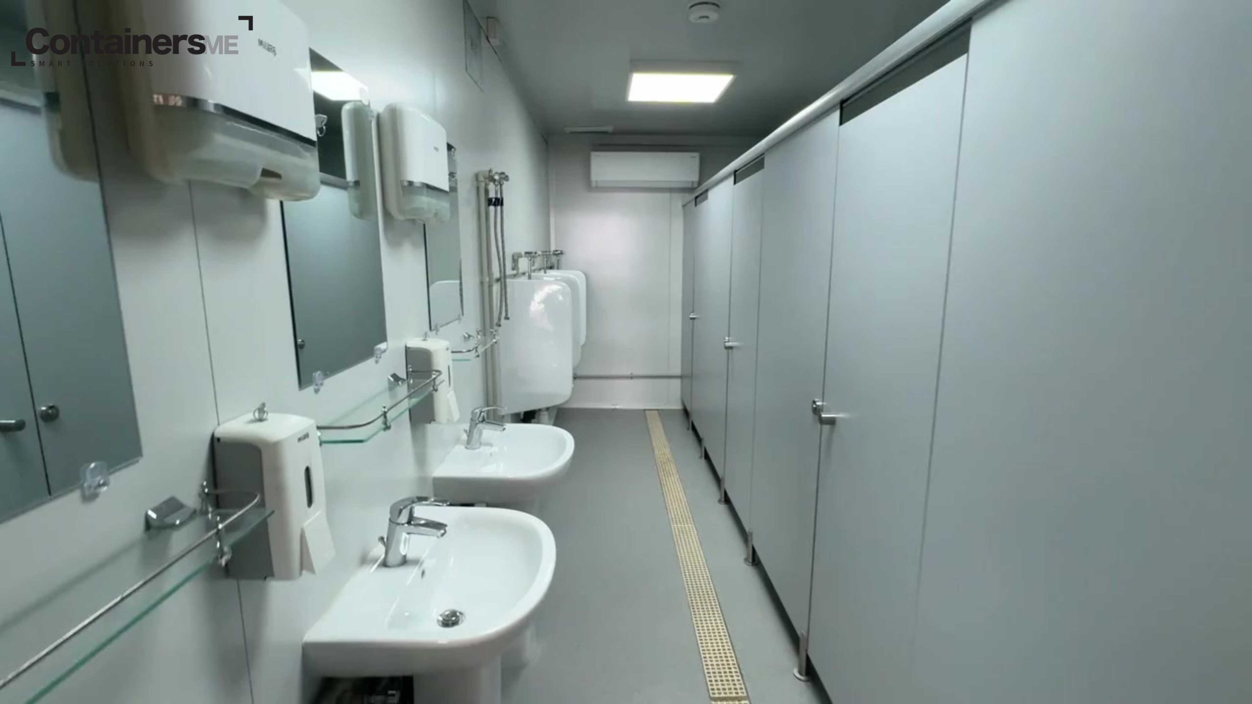 Mobile container toilet attached with septic and water tanks available for both rental and sales