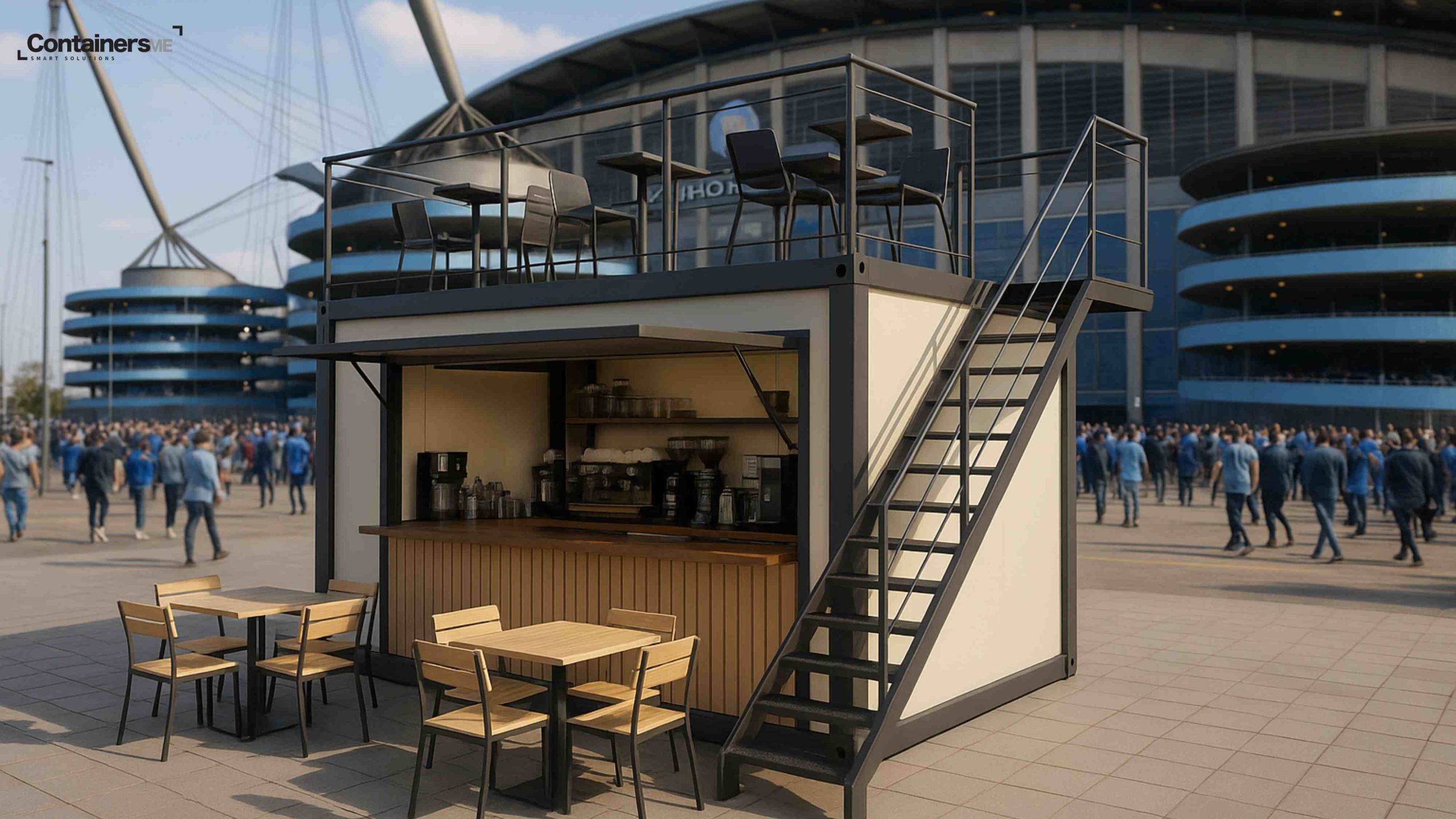 container kiosk made using modular mobile container