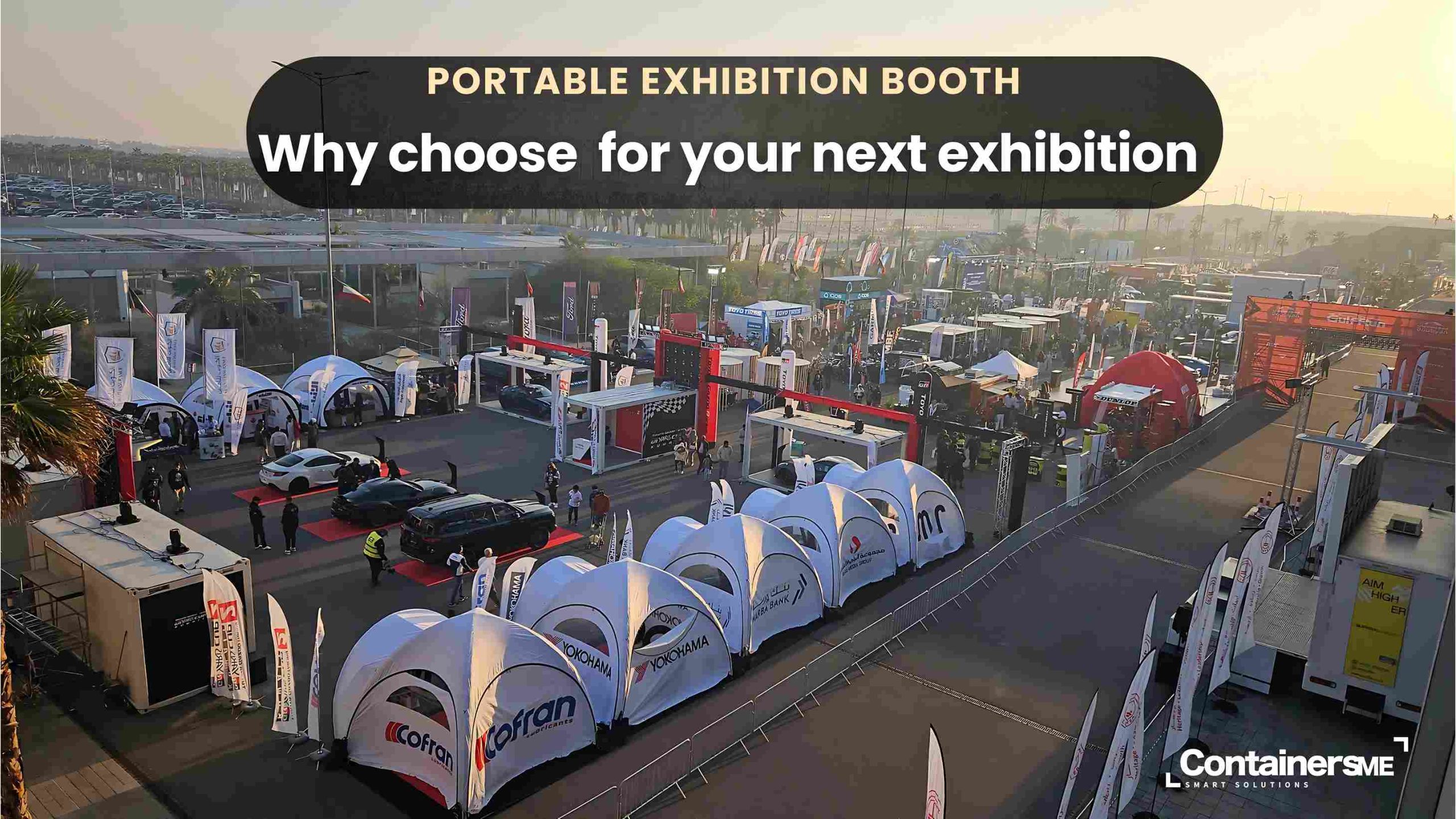 portable exhibition both made using modular mobile container for an exhibition 