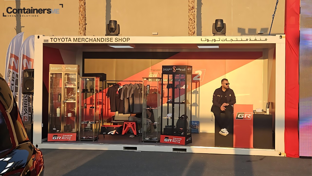 container pop up shop made using modular mobile container