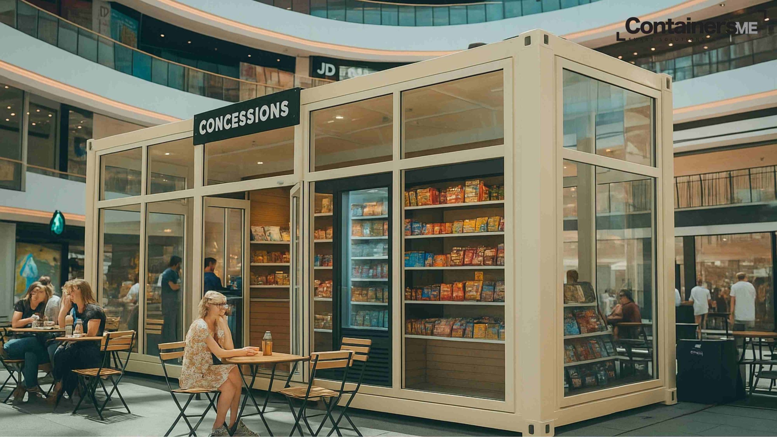 container kitchen made using modular mobile container