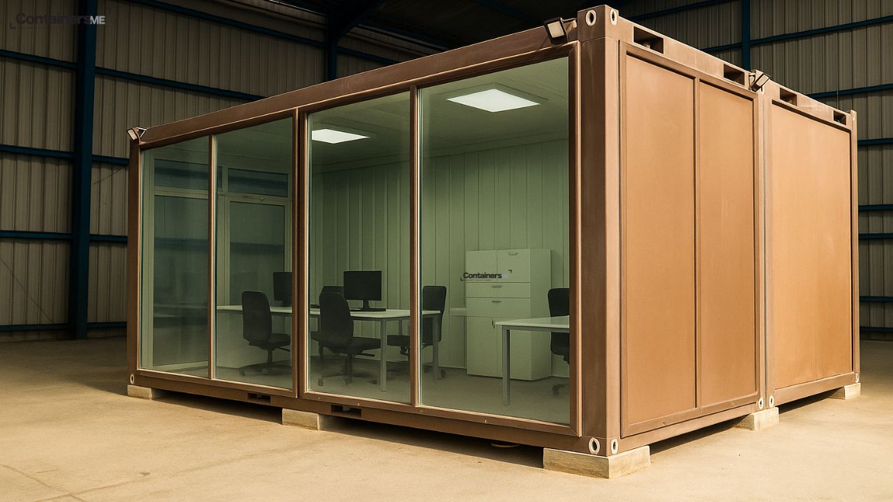 modular mobile container warehouse made using modular mobile container