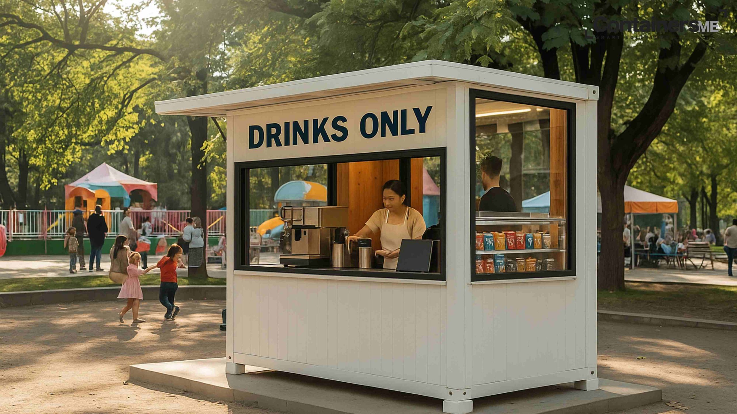 container kitchen made using modular mobile container