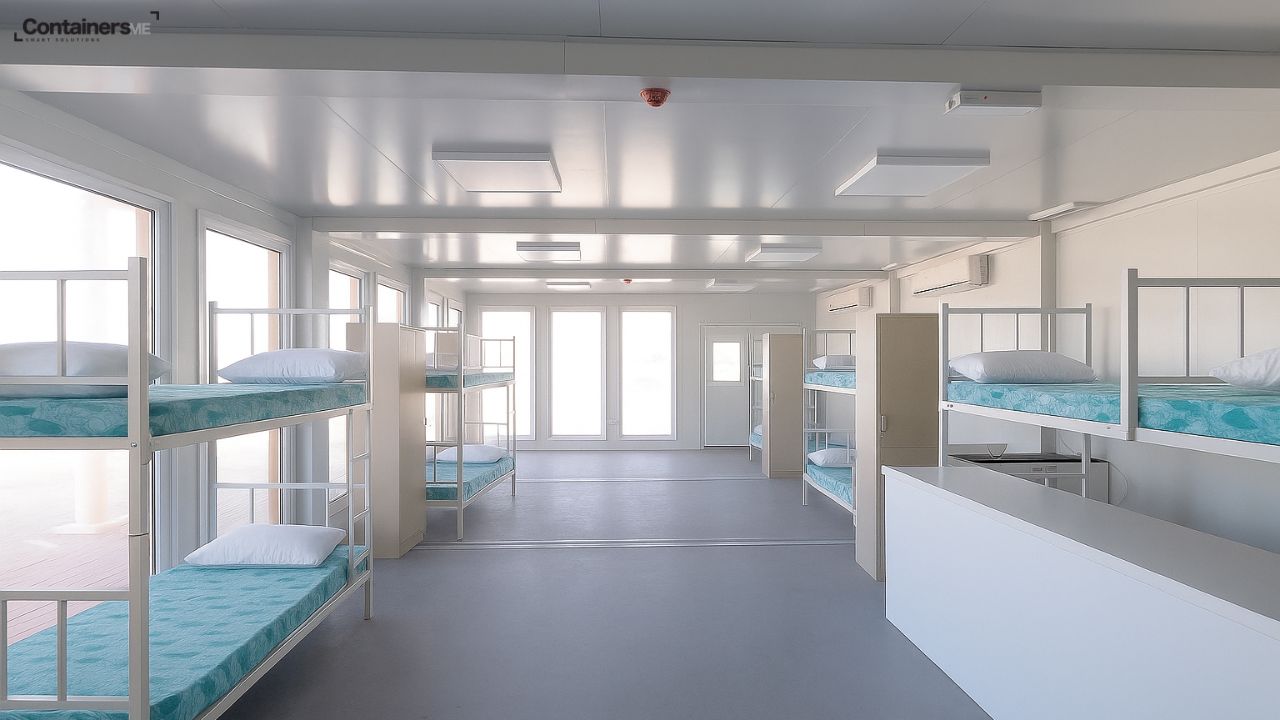 Container Accommodation for workers made using modular mobile containers