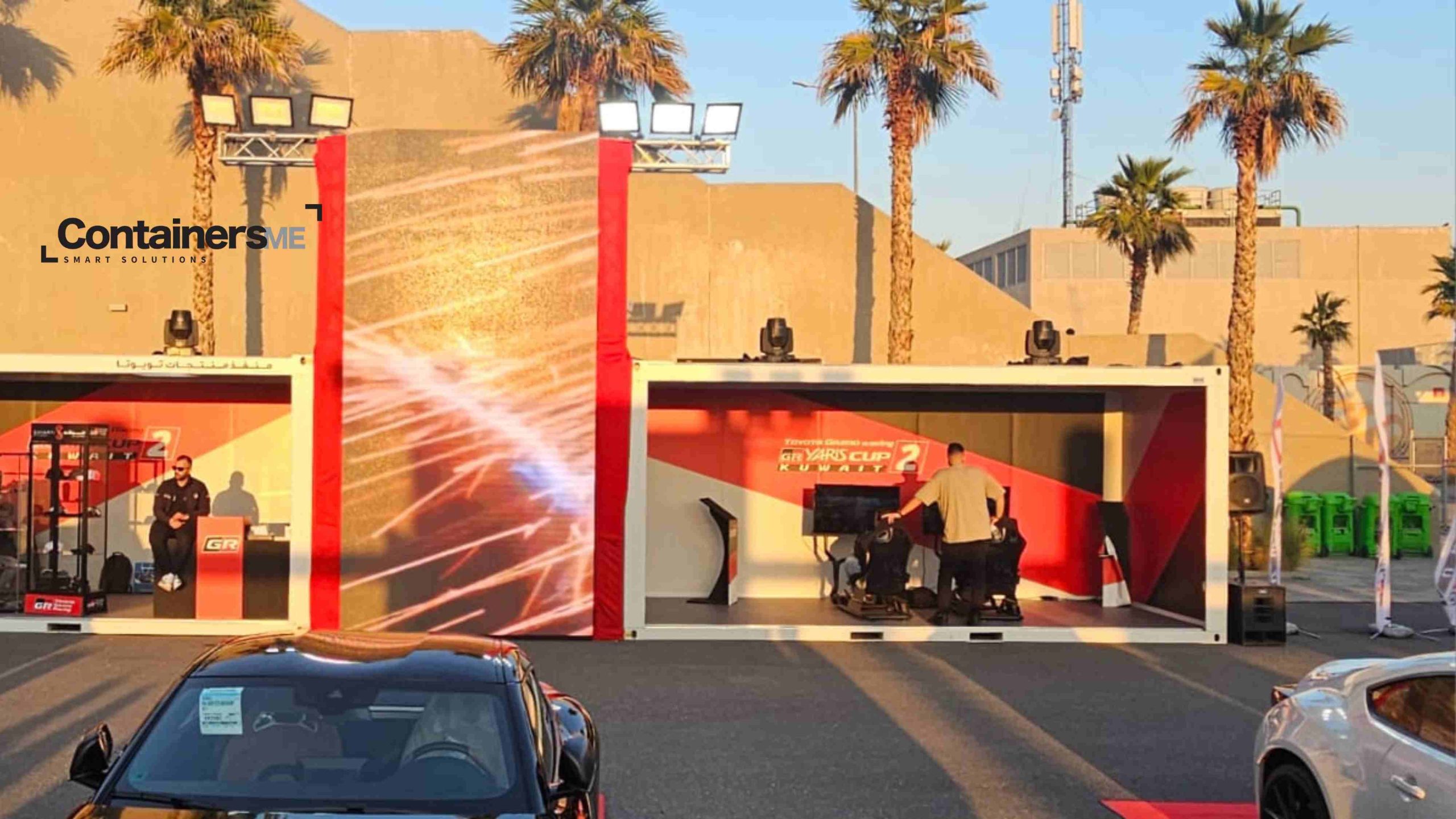 out side view of a Container retail unit for e-commerce